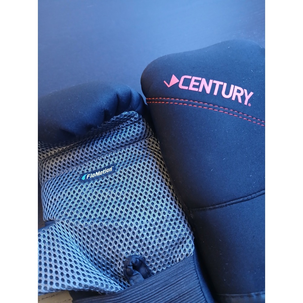 Century FloMotion Black Red Mesh Neoprene Bag Gloves L/XL Cardio Kickboxing - Picture 3 of 8
